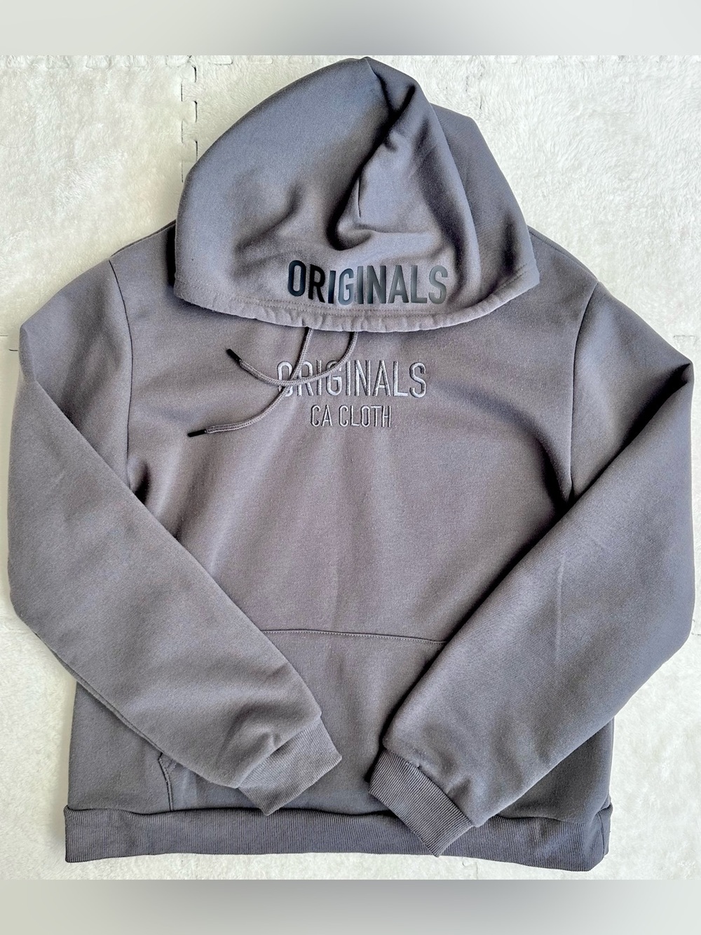 Angel Cult gray hooded sweater, size X-Large womens